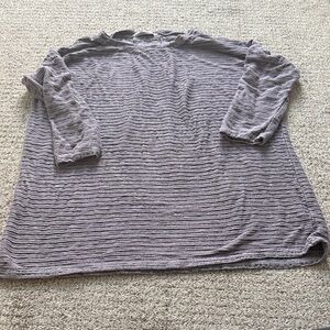 cut loose Dusty Lavender Textured Long Sleeve Top